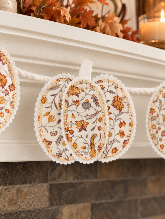 Scalloped Pumpkin Garland | PDF Sewing Pattern