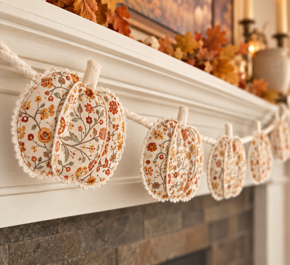 Scalloped Pumpkin Garland | PDF Sewing Pattern
